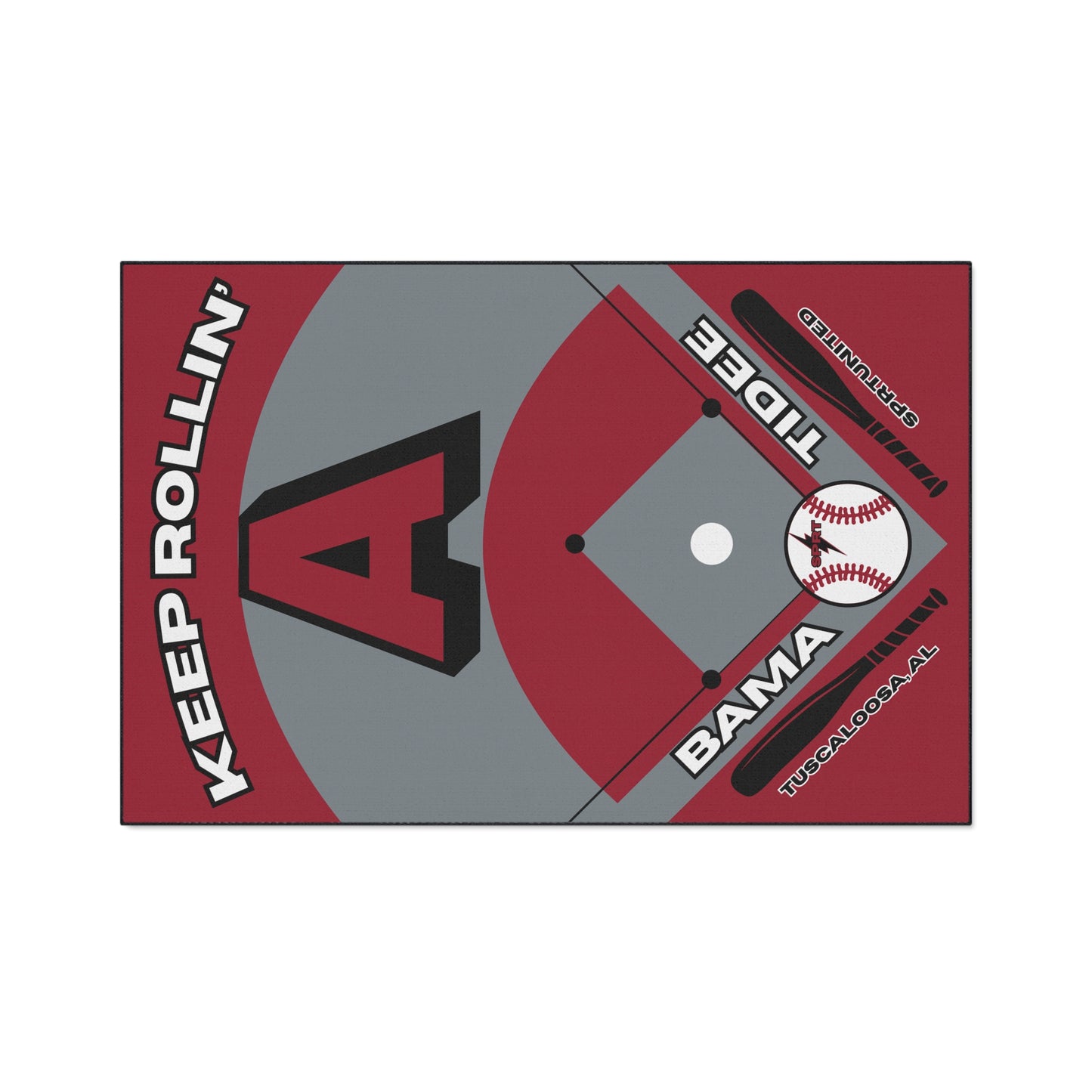 Alabama- Baseball Rug