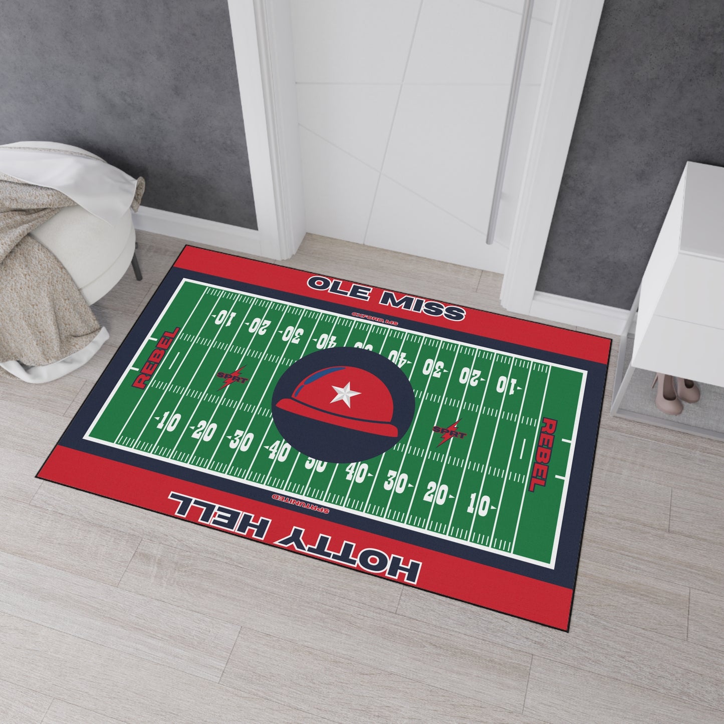 Ole Miss- GameDay Football Rug