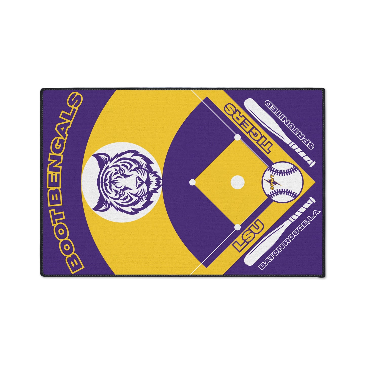 LSU- Baseball Rug