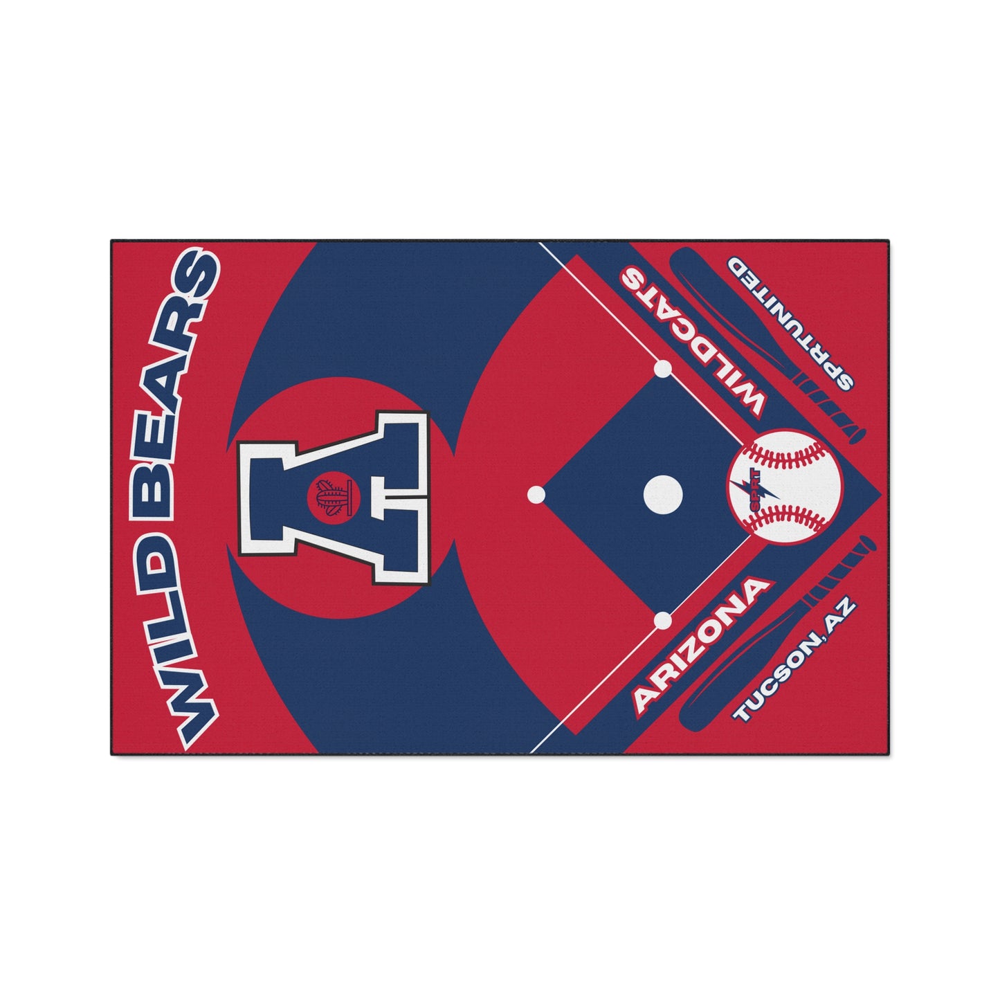Arizona - Baseball Rug