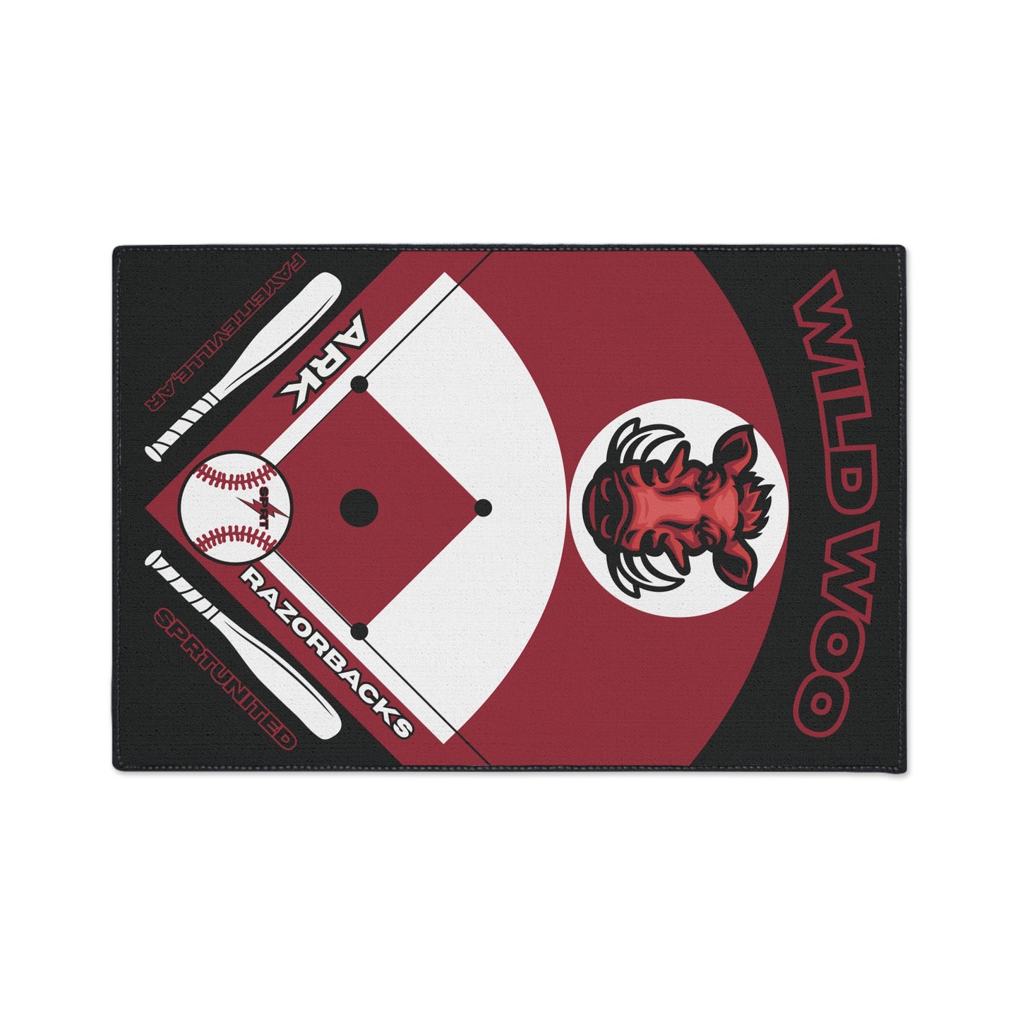 Arkansas- Baseball Rug