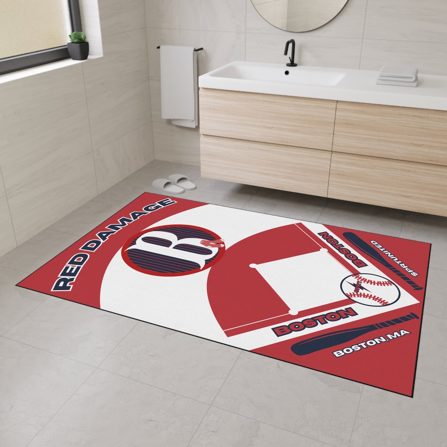 Boston Red Sox- Baseball Rug
