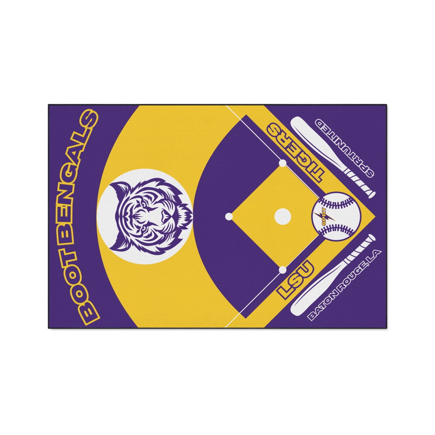 LSU- Baseball Rug