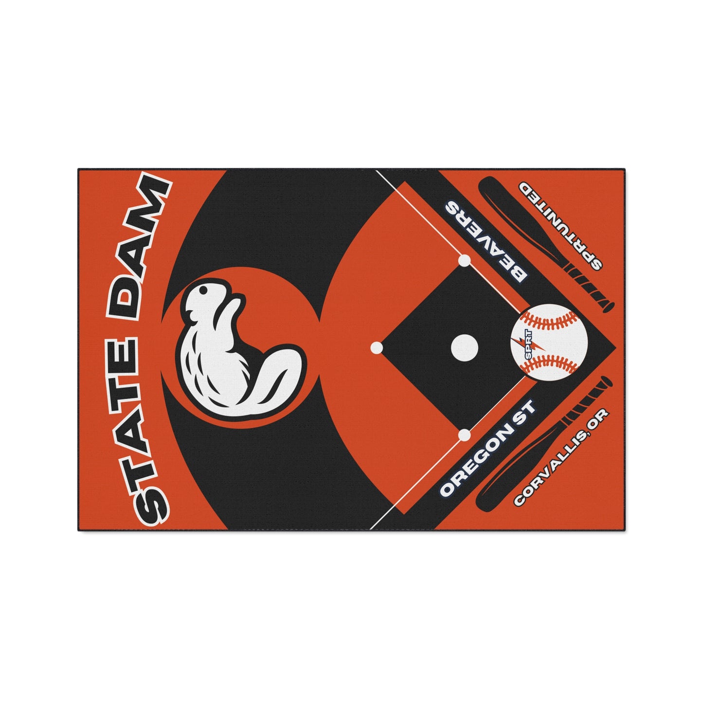 Oregon State- Baseball Rug