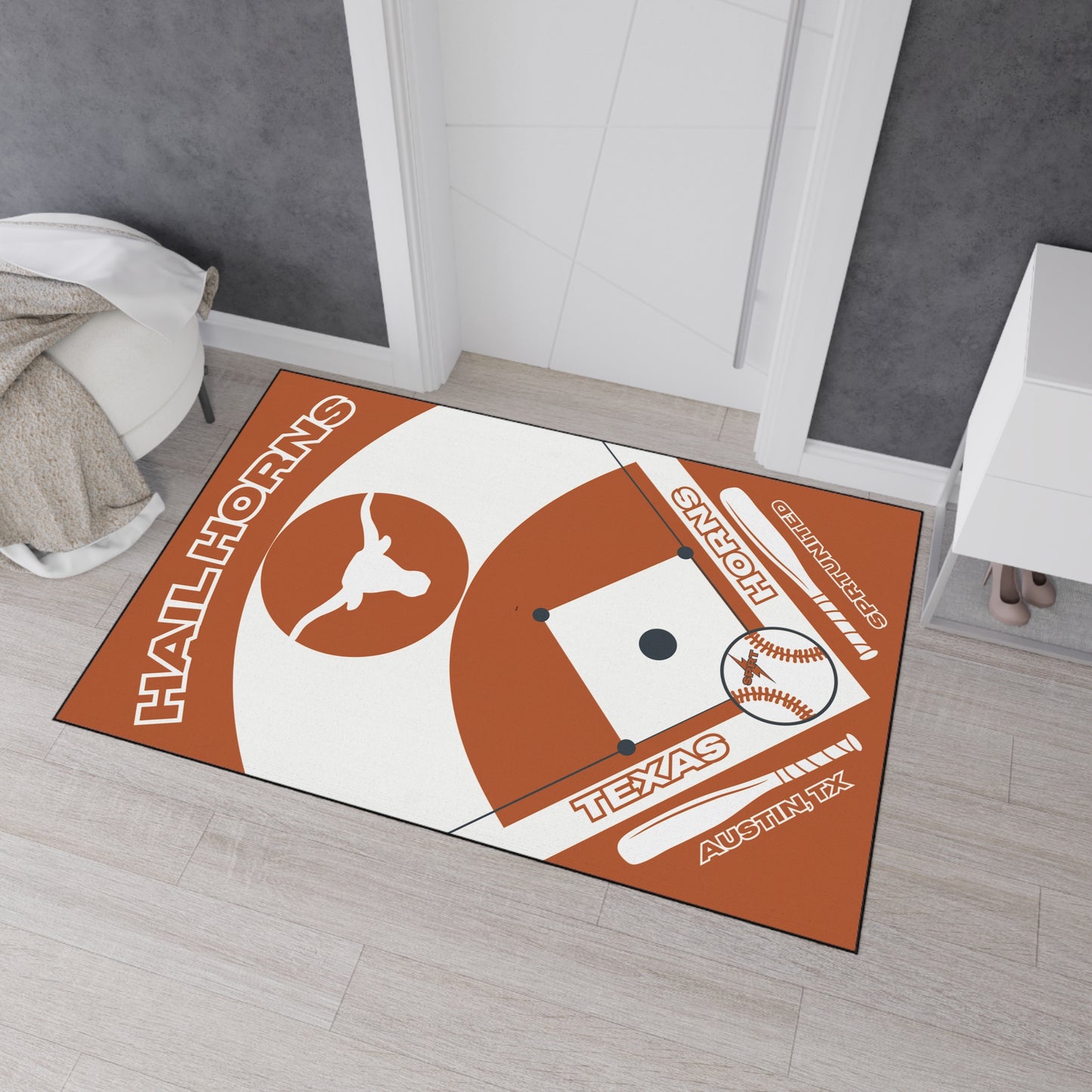Texas- Baseball Rug