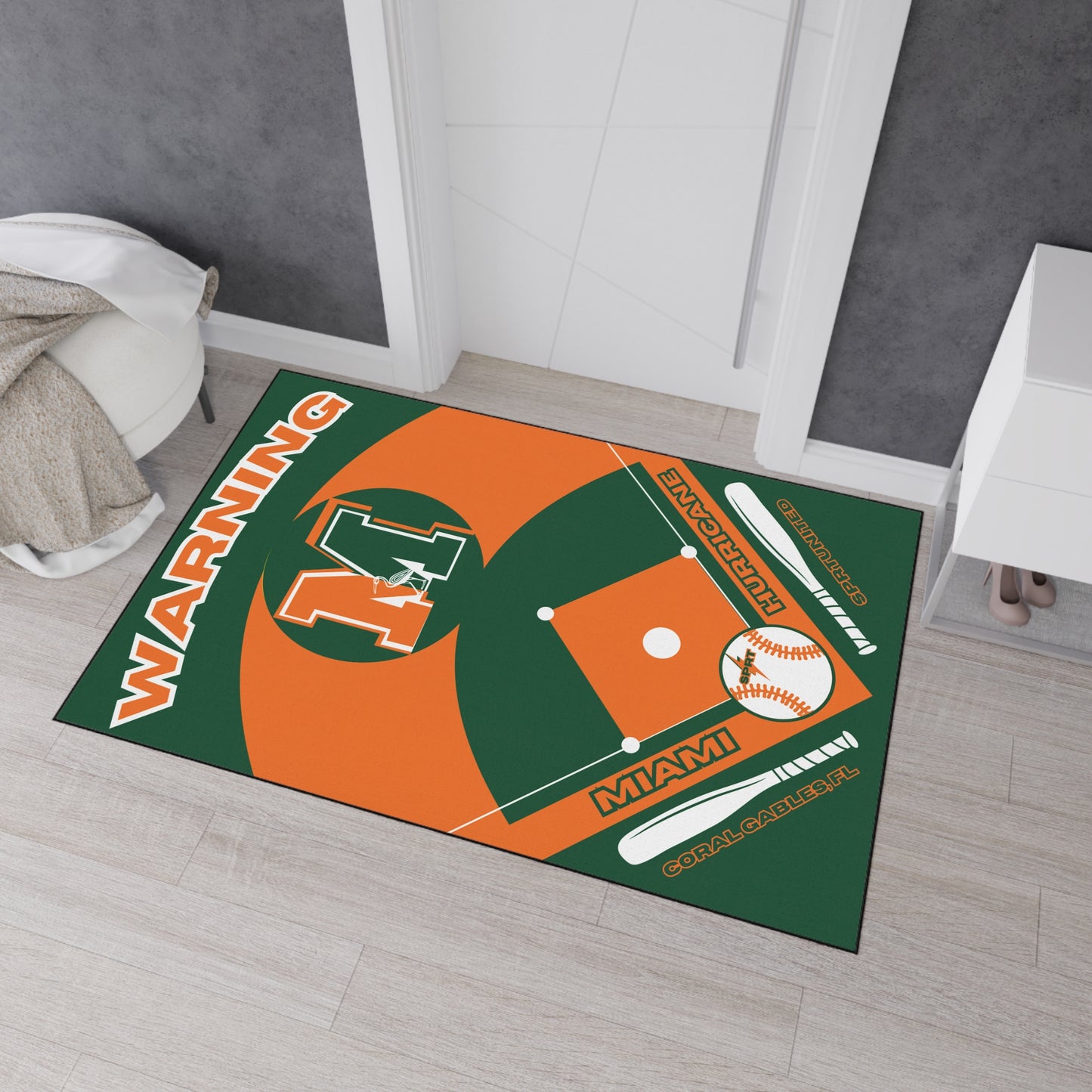 Miami- Baseball Rug