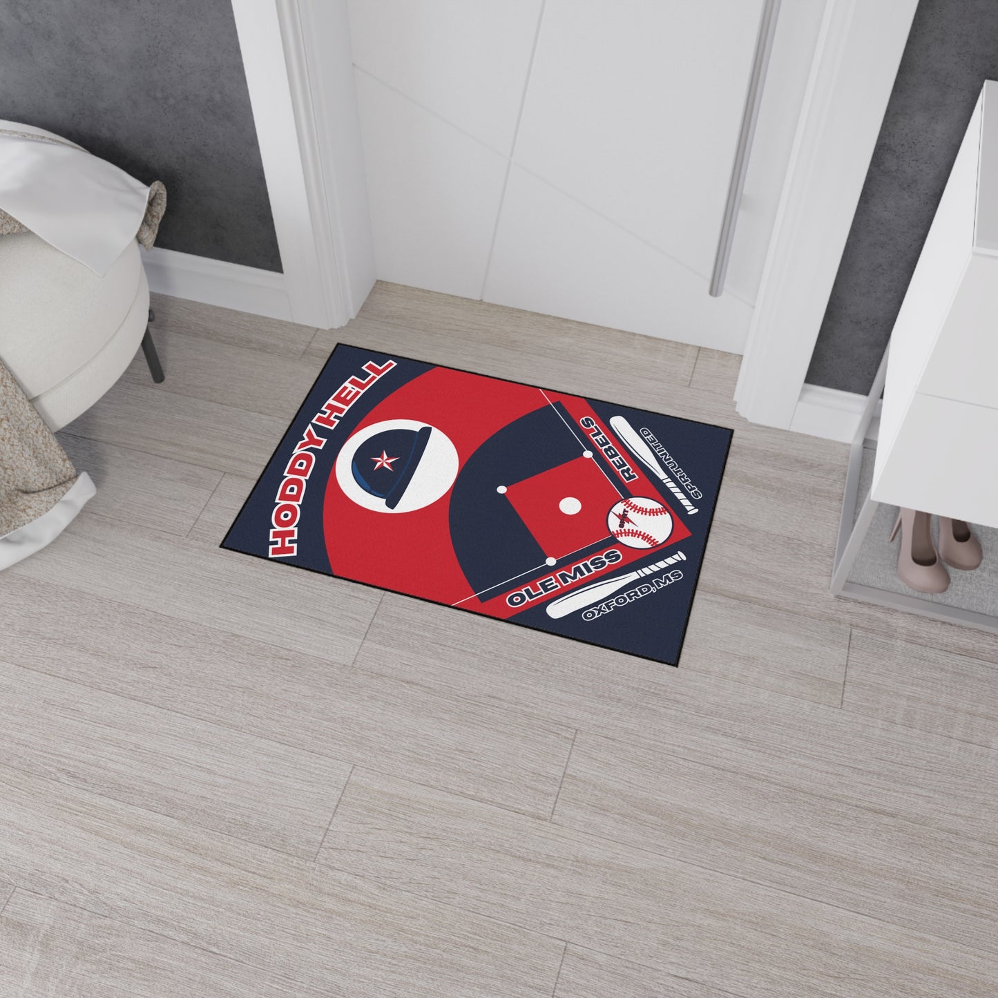 Ole Miss- GameDay Baseball Rug