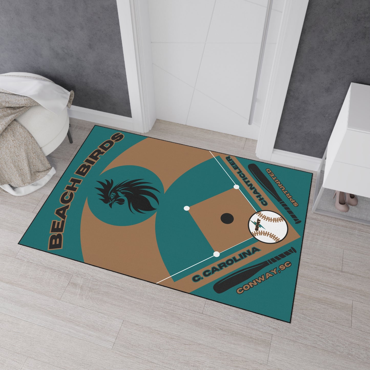 Coastal Carolina- Baseball Rug