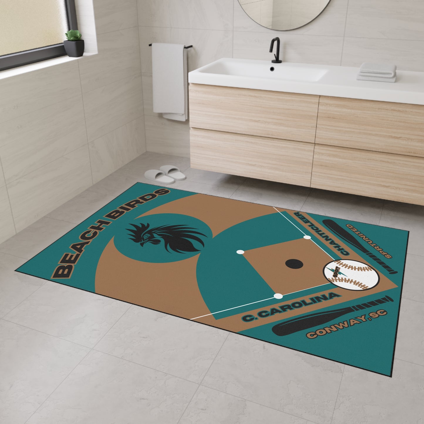Coastal Carolina- Baseball Rug