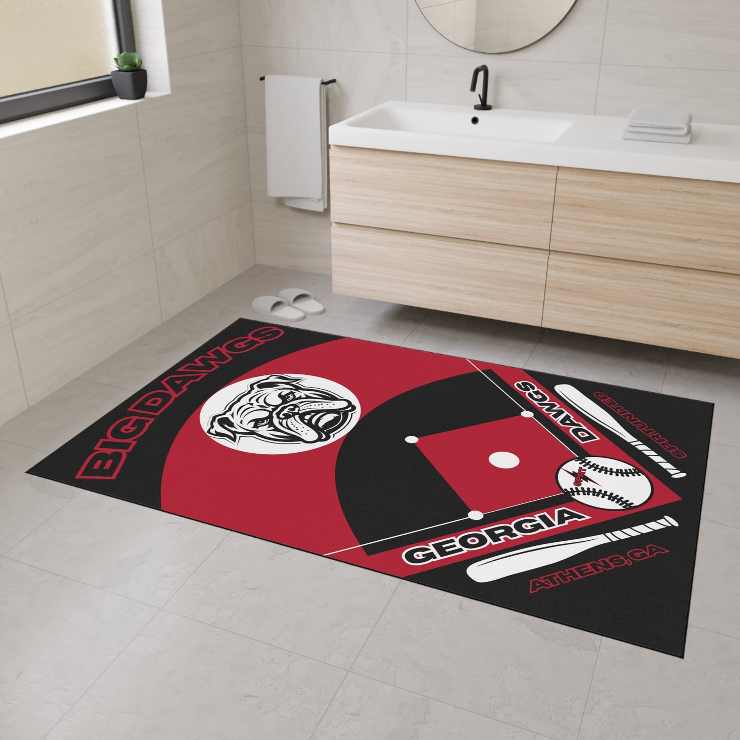 Georgia- Baseball Rug