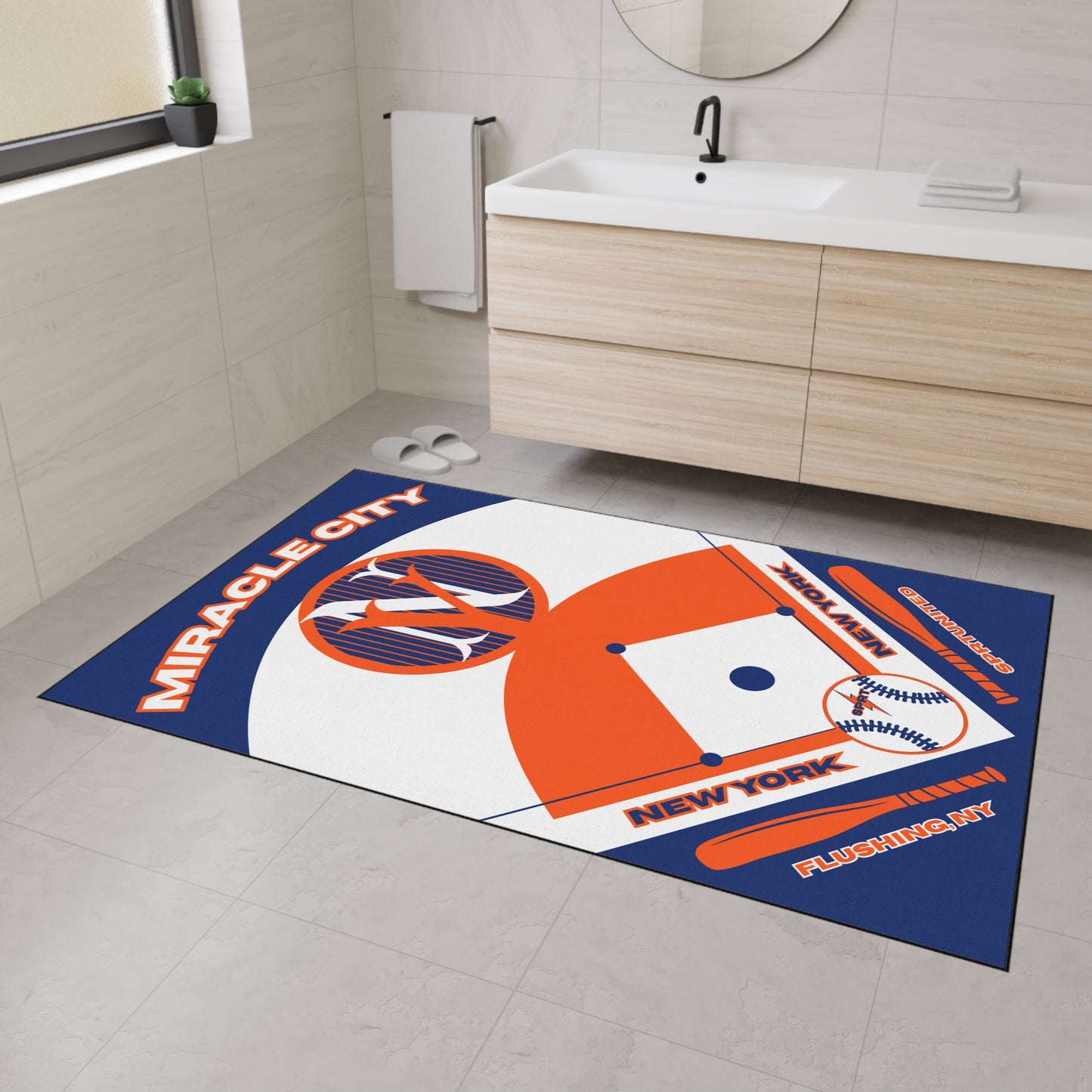 NY Mets- GameDay Baseball Rug