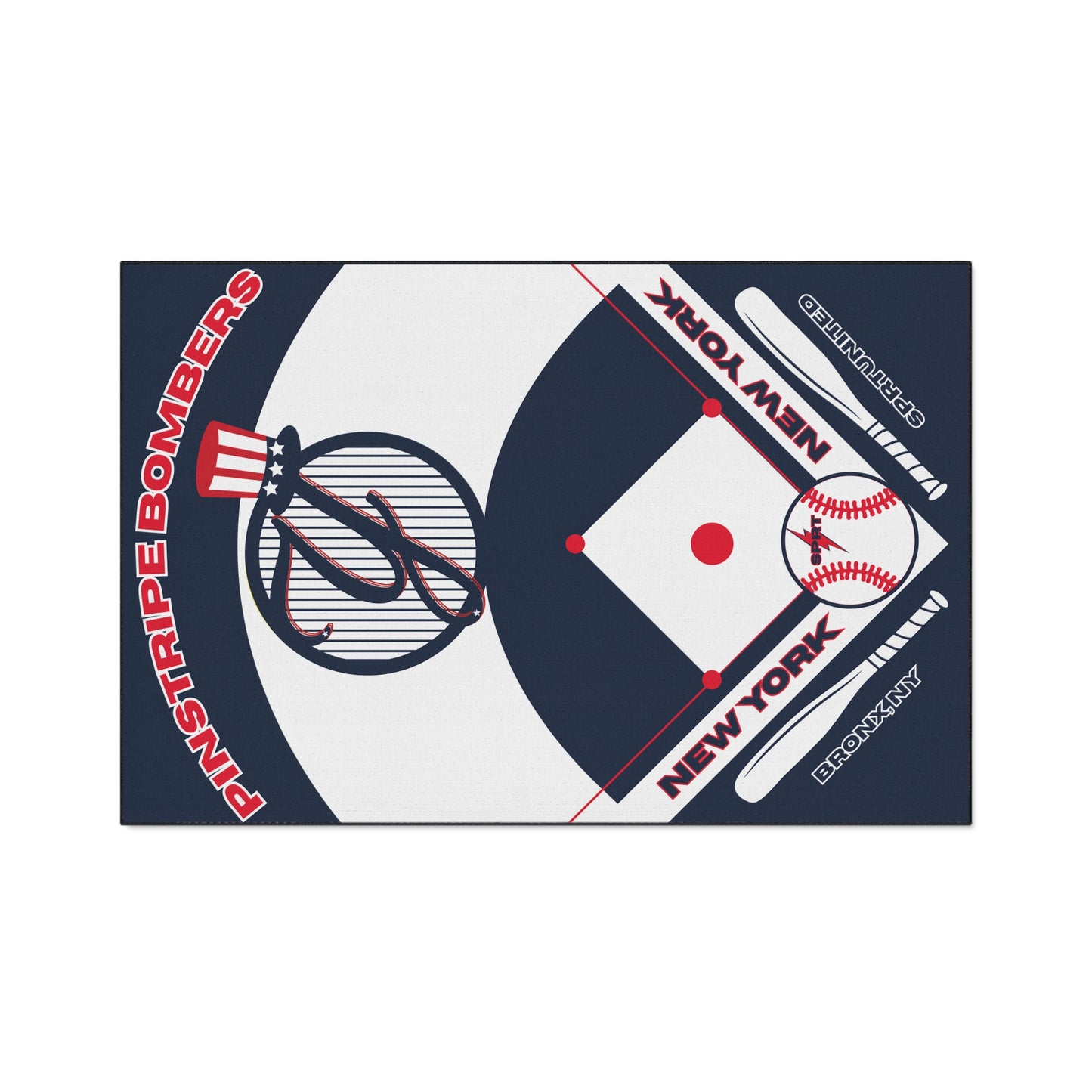 NY Yankees- GameDay Baseball Rug