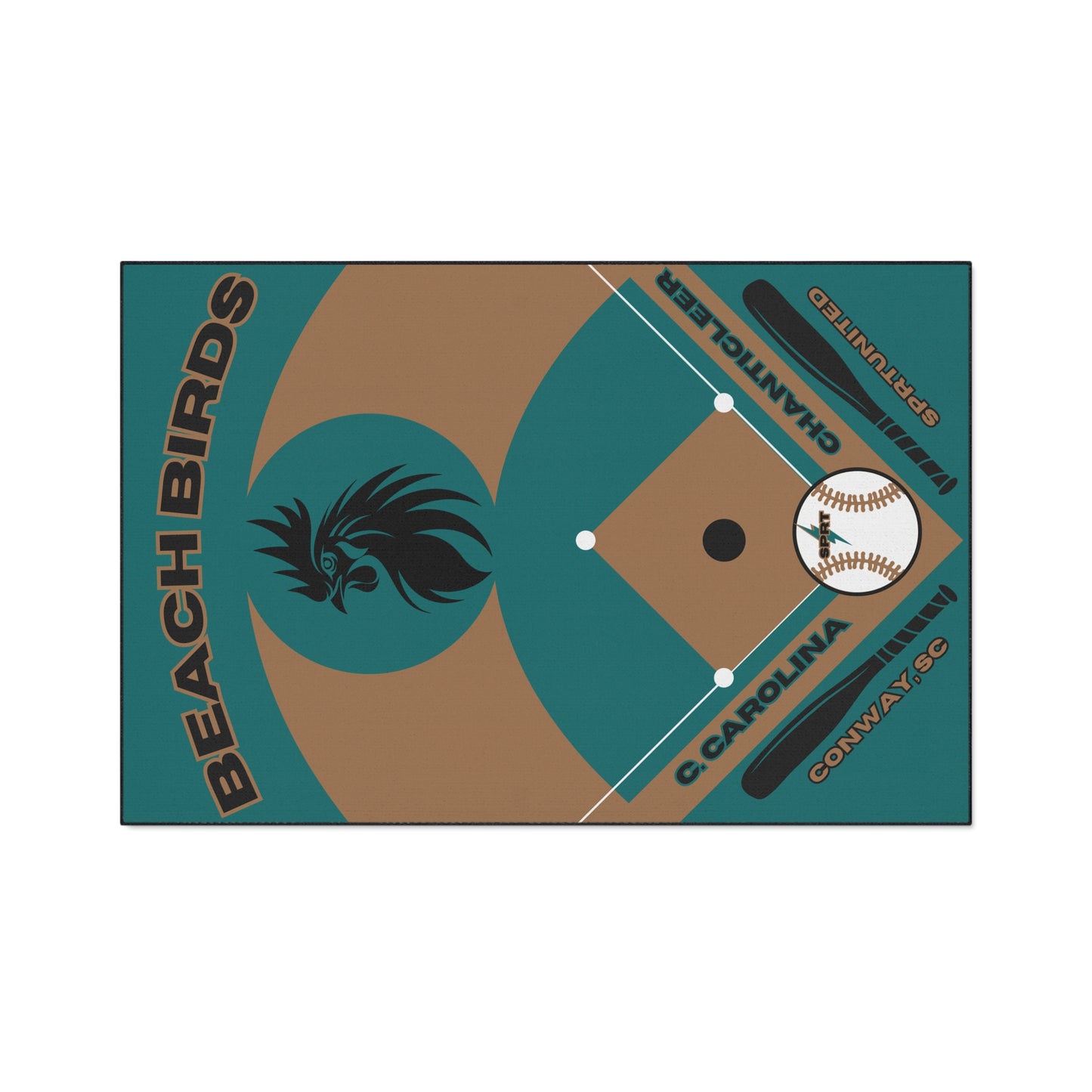 Coastal Carolina- Baseball Rug