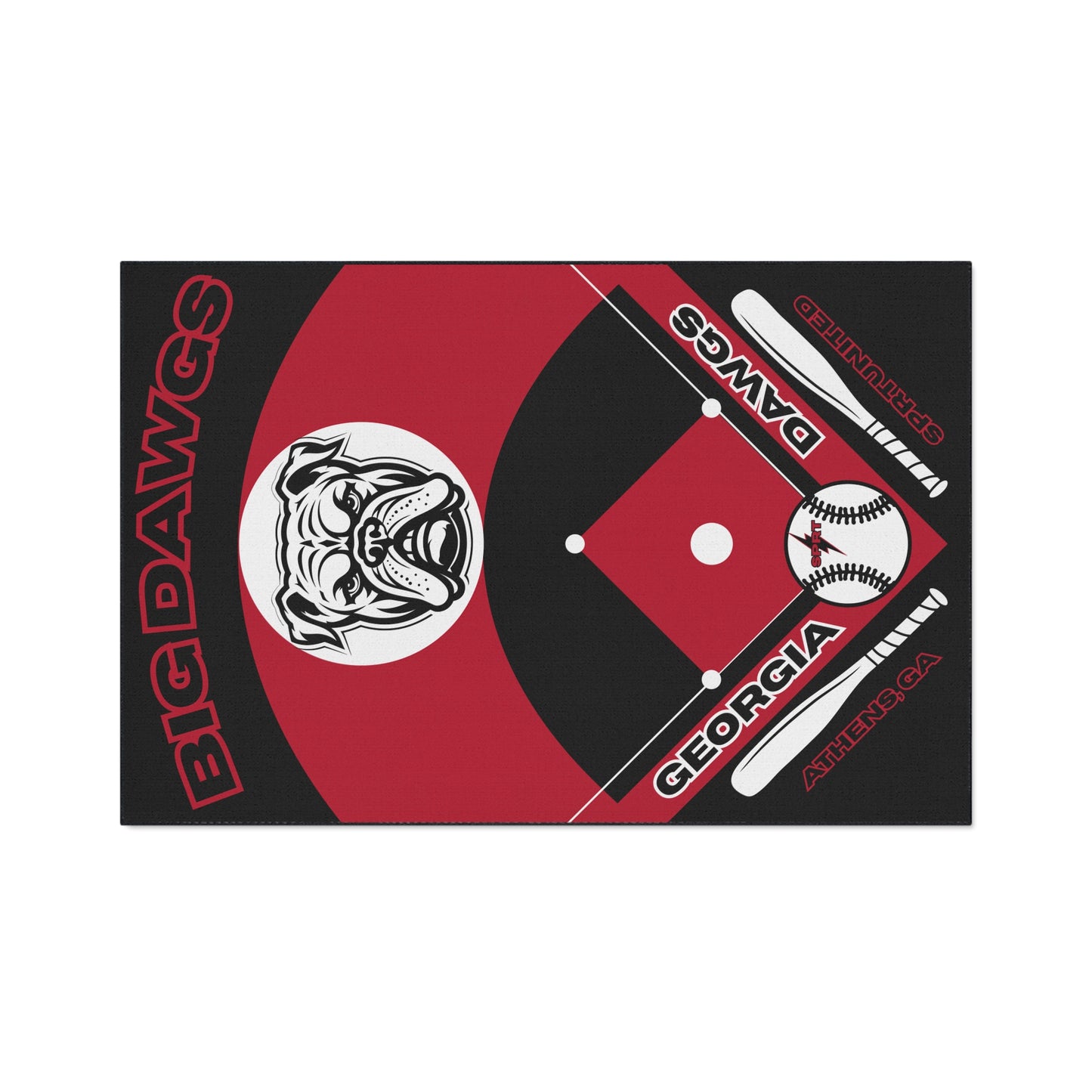 Georgia- Baseball Rug