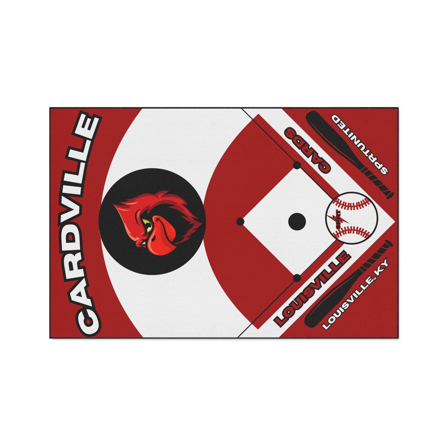 Louisville- Baseball Rug