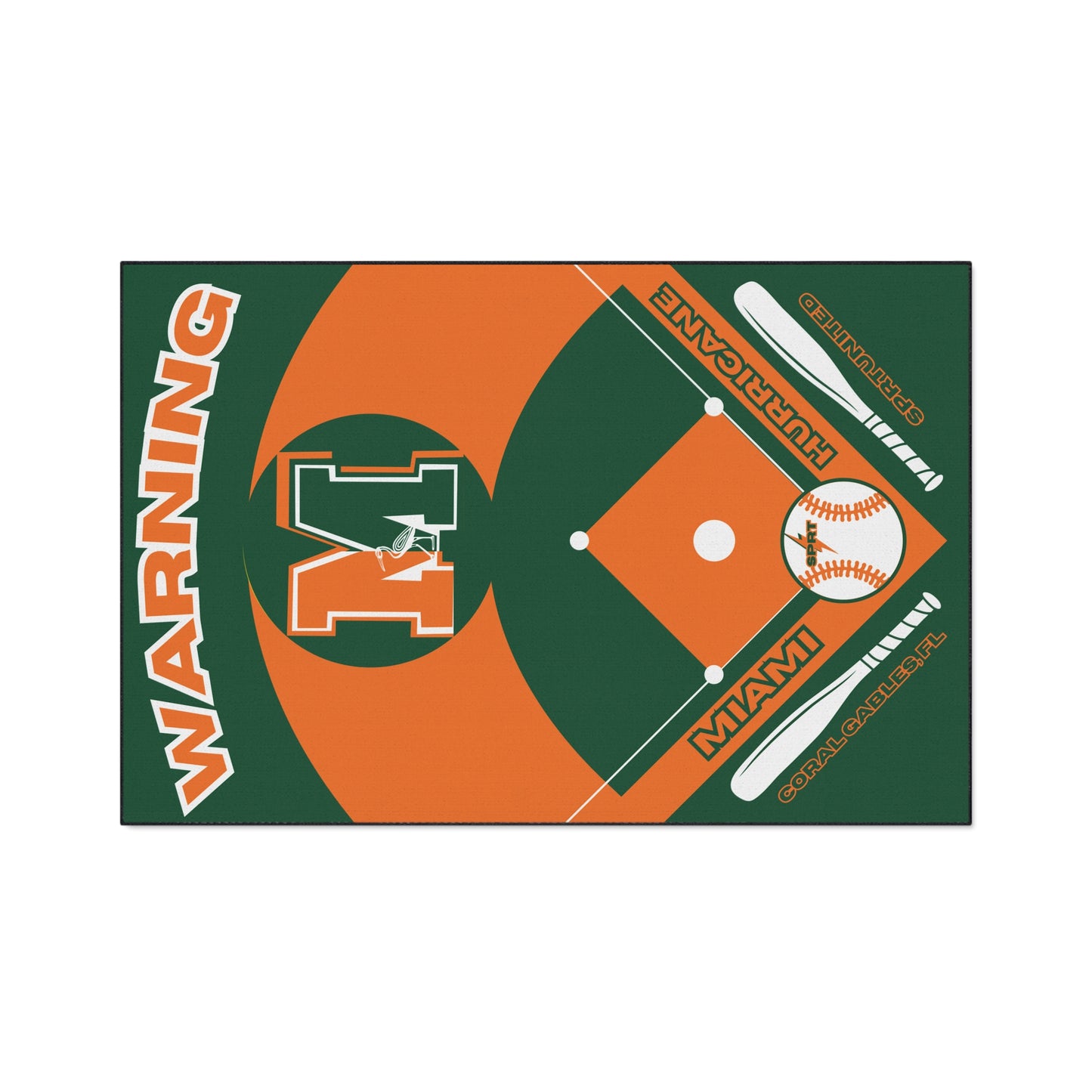 Miami- Baseball Rug