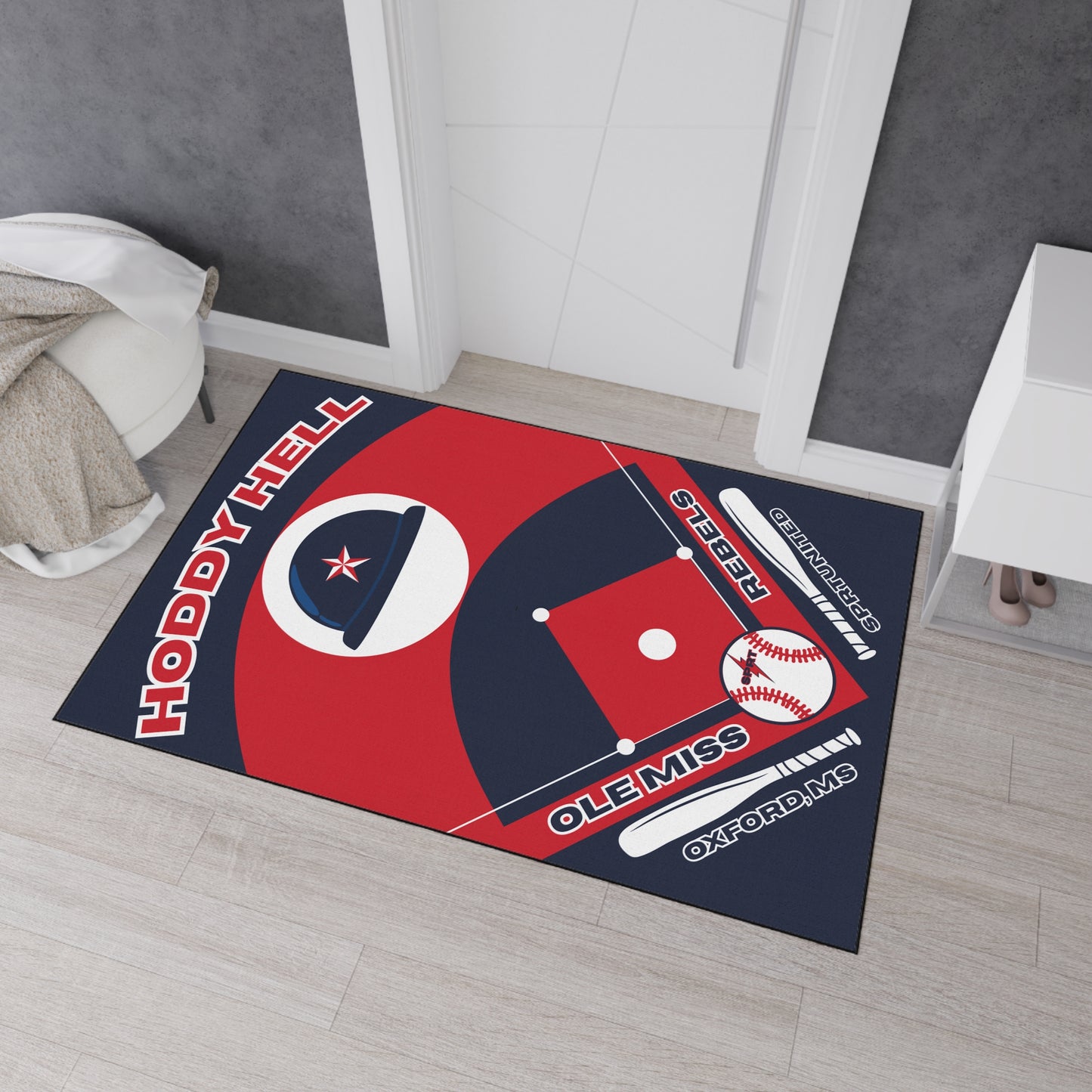 Ole Miss- GameDay Baseball Rug