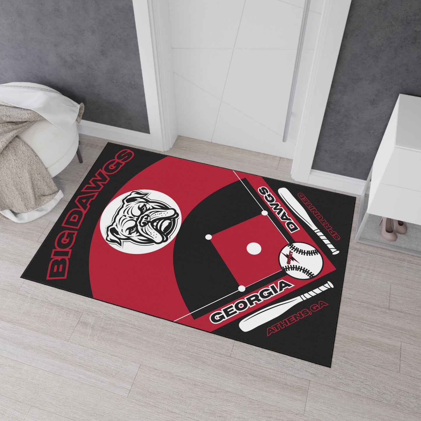 Georgia- Baseball Rug