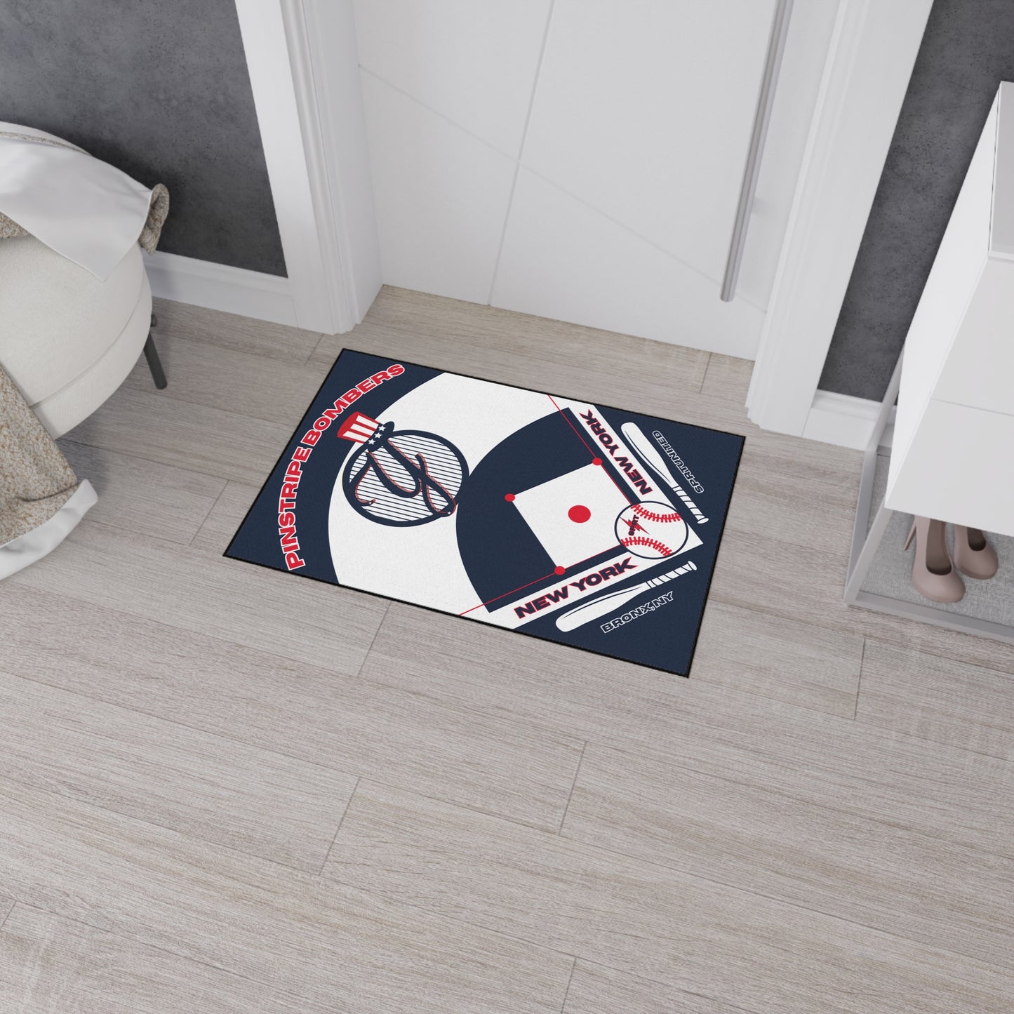NY Yankees Baseball Rug[2ft x 3ft]