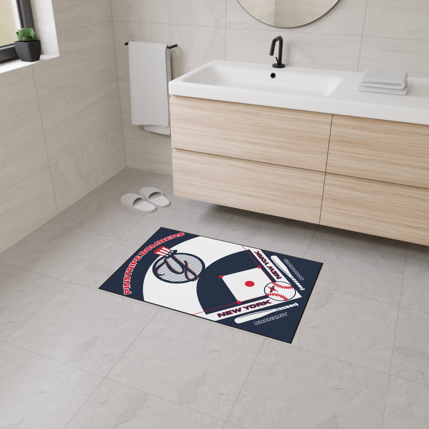 NY Yankees Baseball Rug[2ft x 3ft]