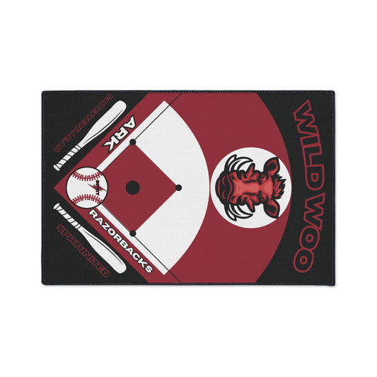 Arkansas- Baseball Rug