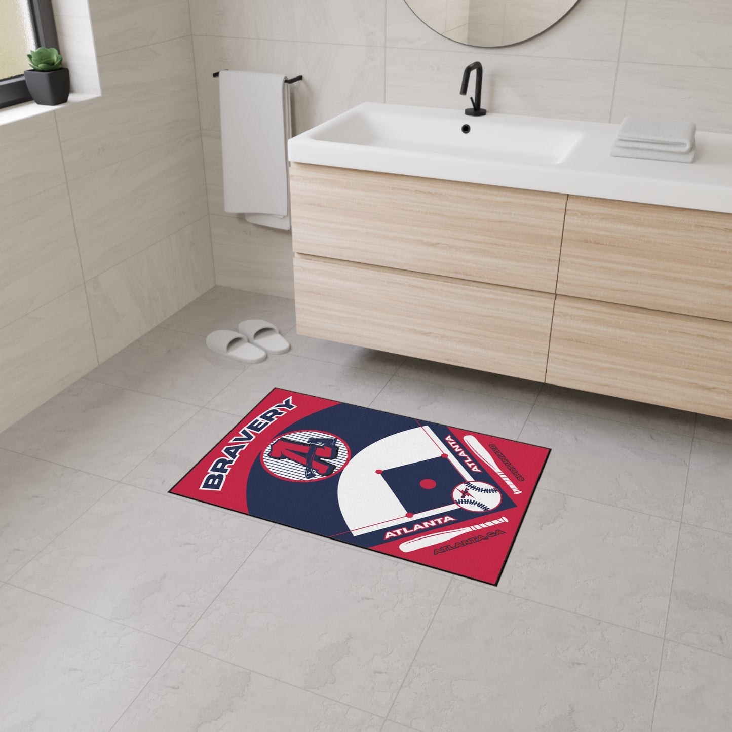 Atlanta Baseball Rug[2ft x 3ft]