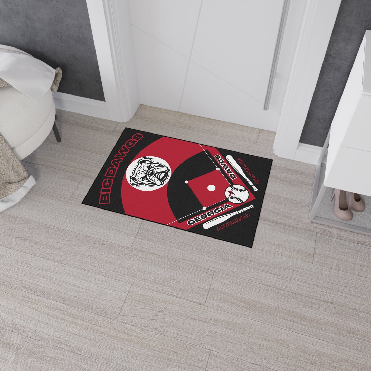 Georgia Baseball Rug[2ft x 3ft]