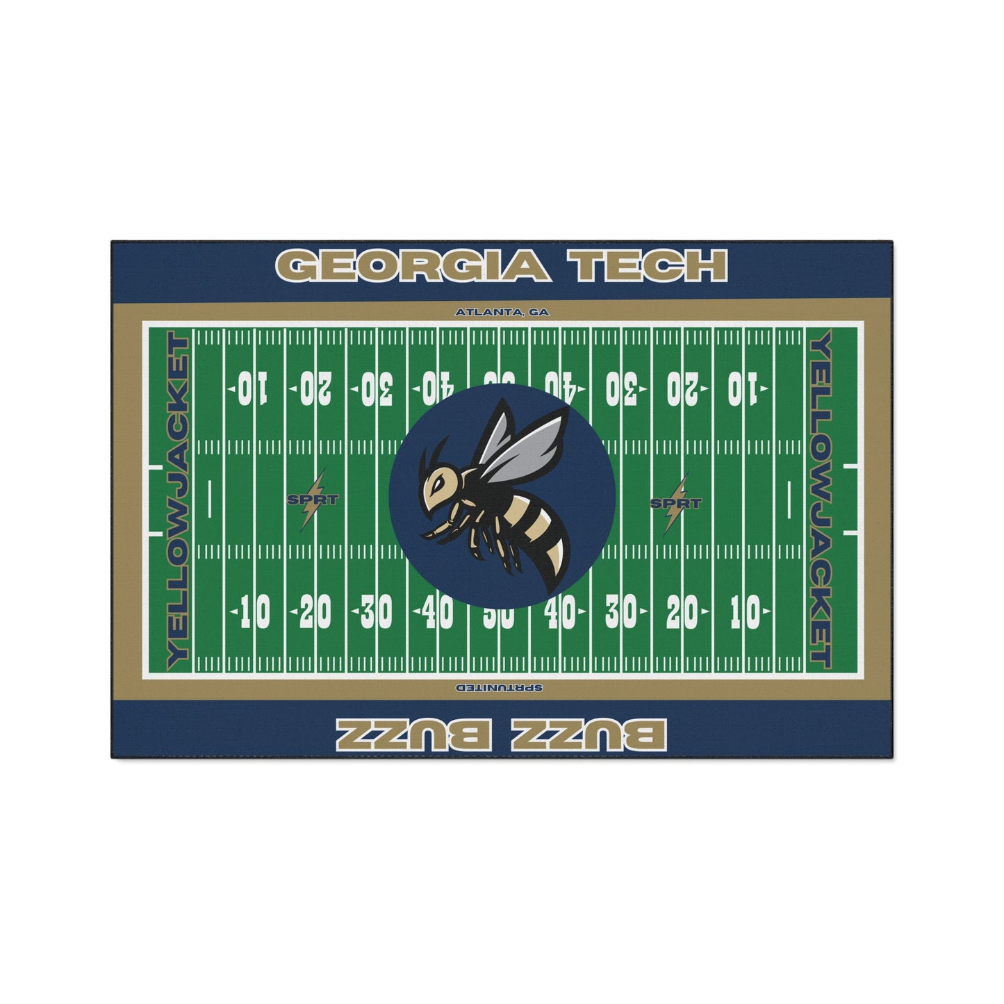 Georgia Tech - GameDay Football Rug