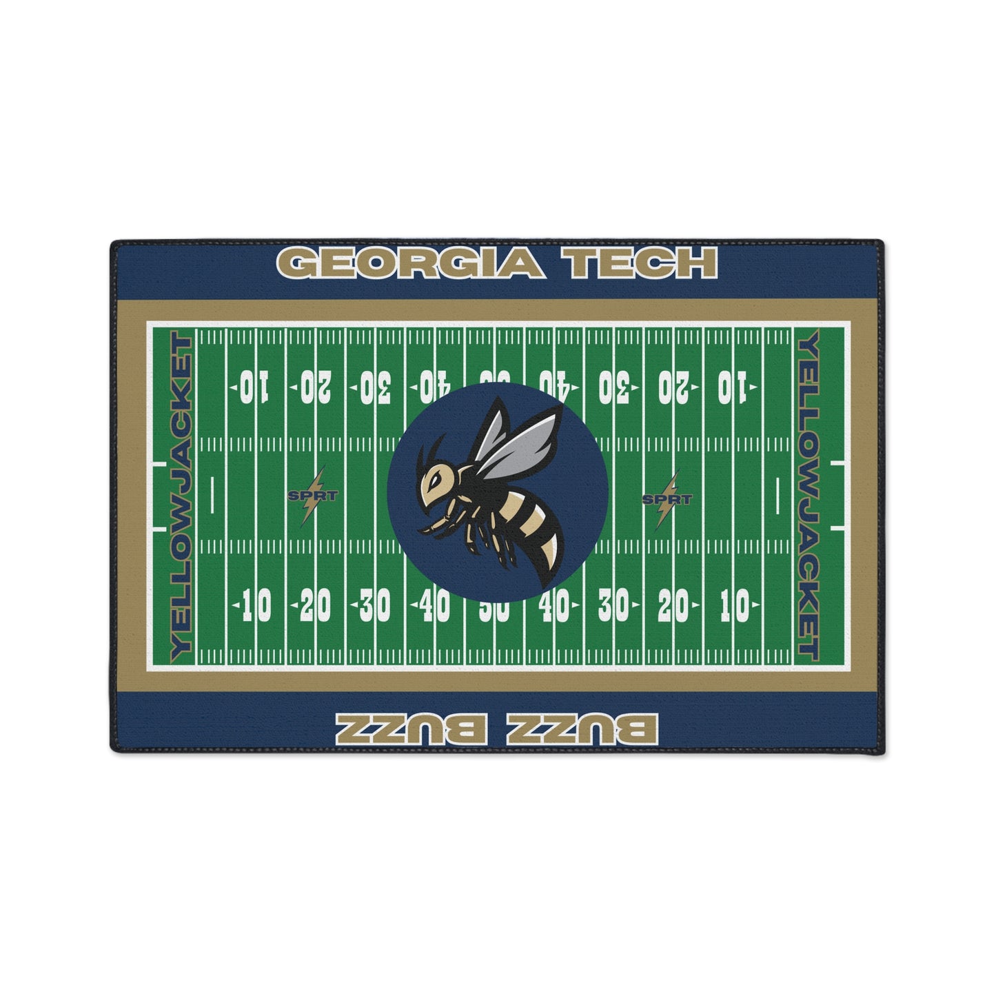 Georgia Tech- GameDay Football Rug[2ft x 3ft]