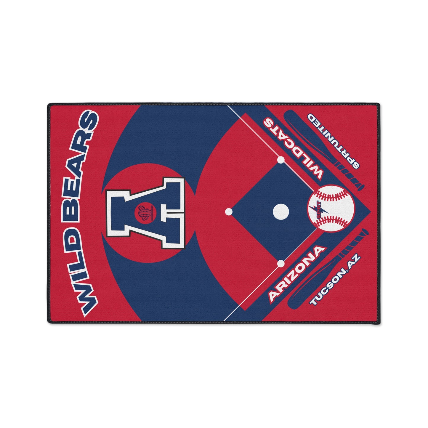 Arizona Baseball Rug[2ft x 3ft]