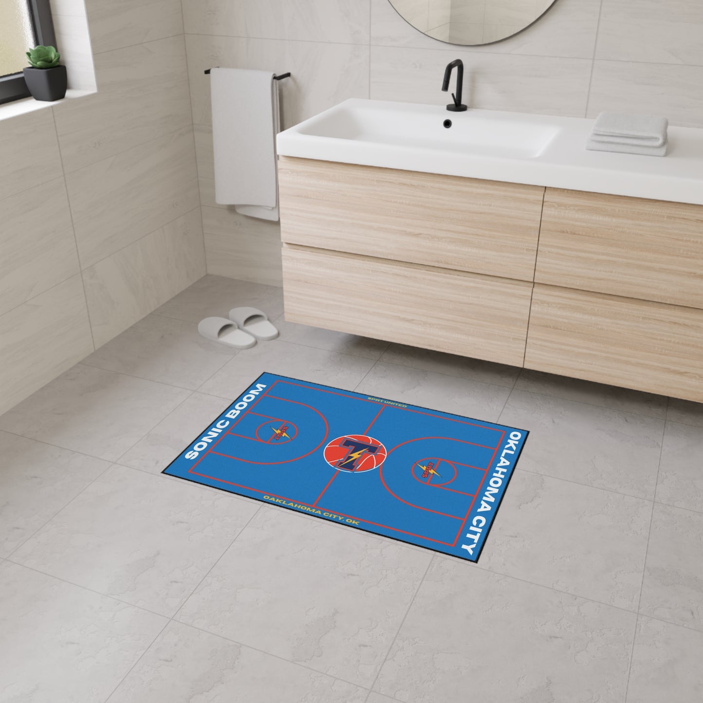 Thunder Basketball Rug [2ft x 3ft]