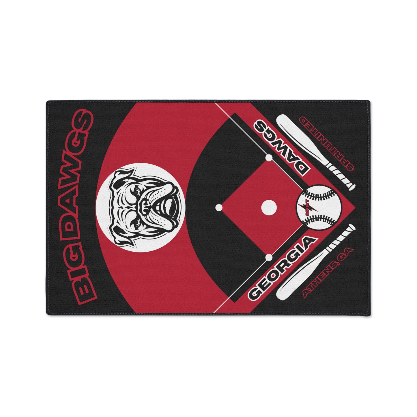 Georgia Baseball Rug[2ft x 3ft]