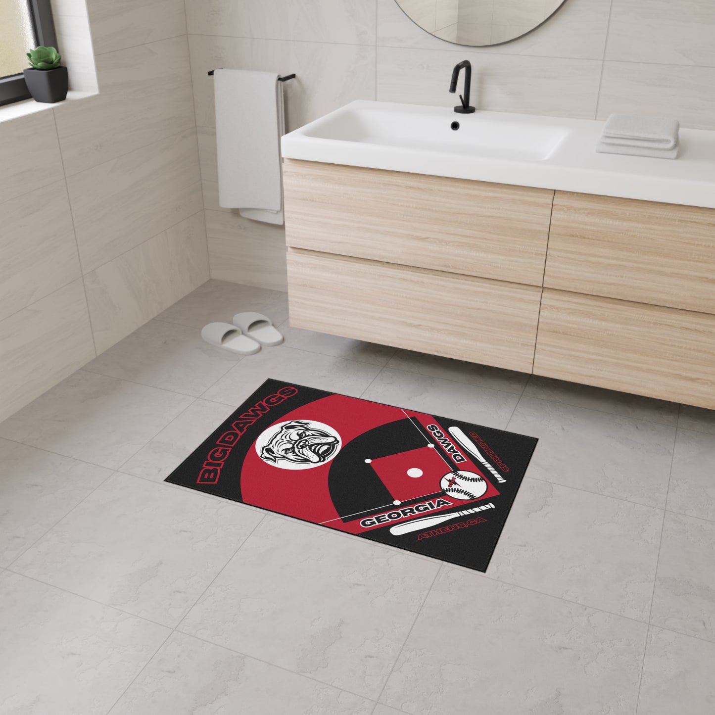 Georgia Baseball Rug[2ft x 3ft]