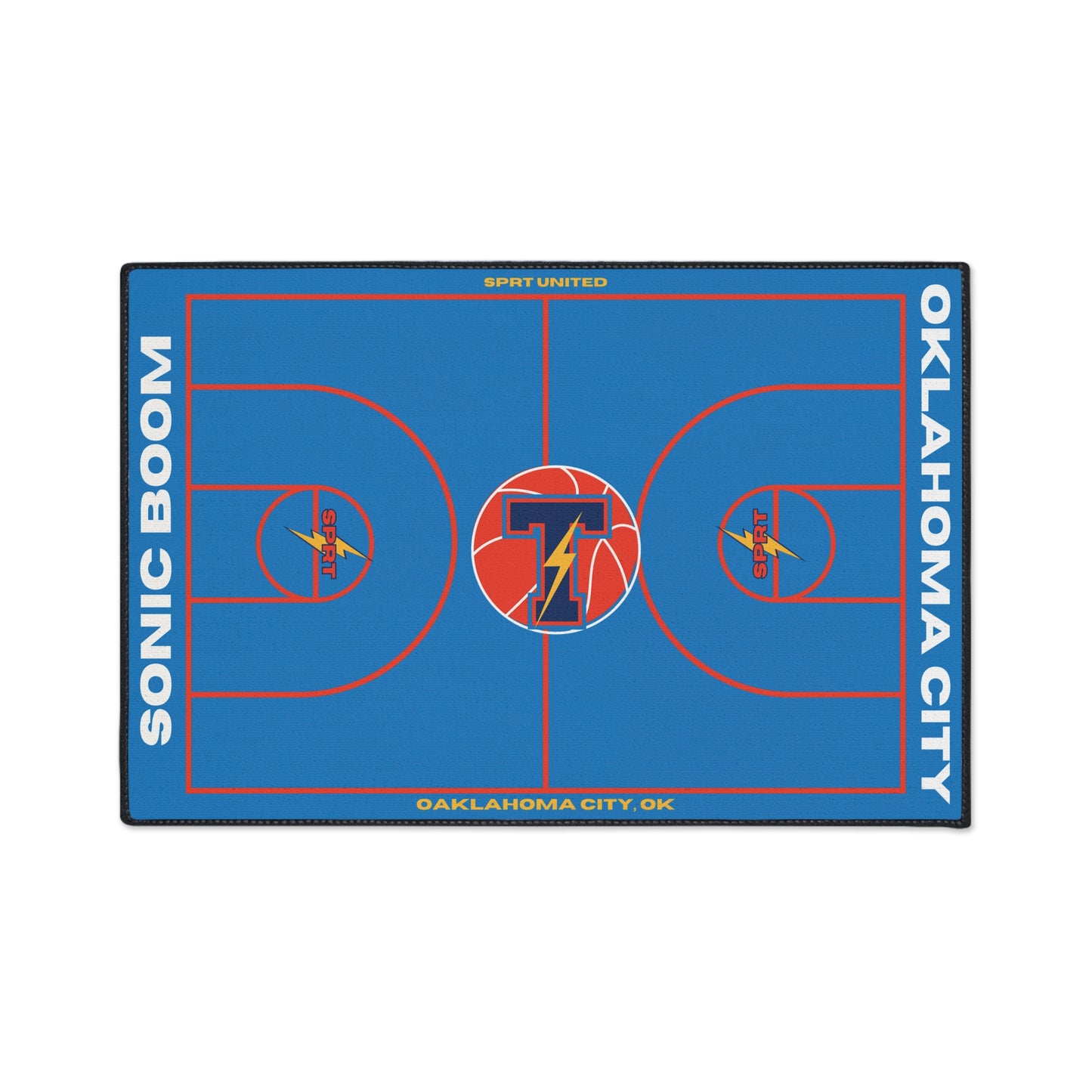 Thunder Basketball Rug [2ft x 3ft]
