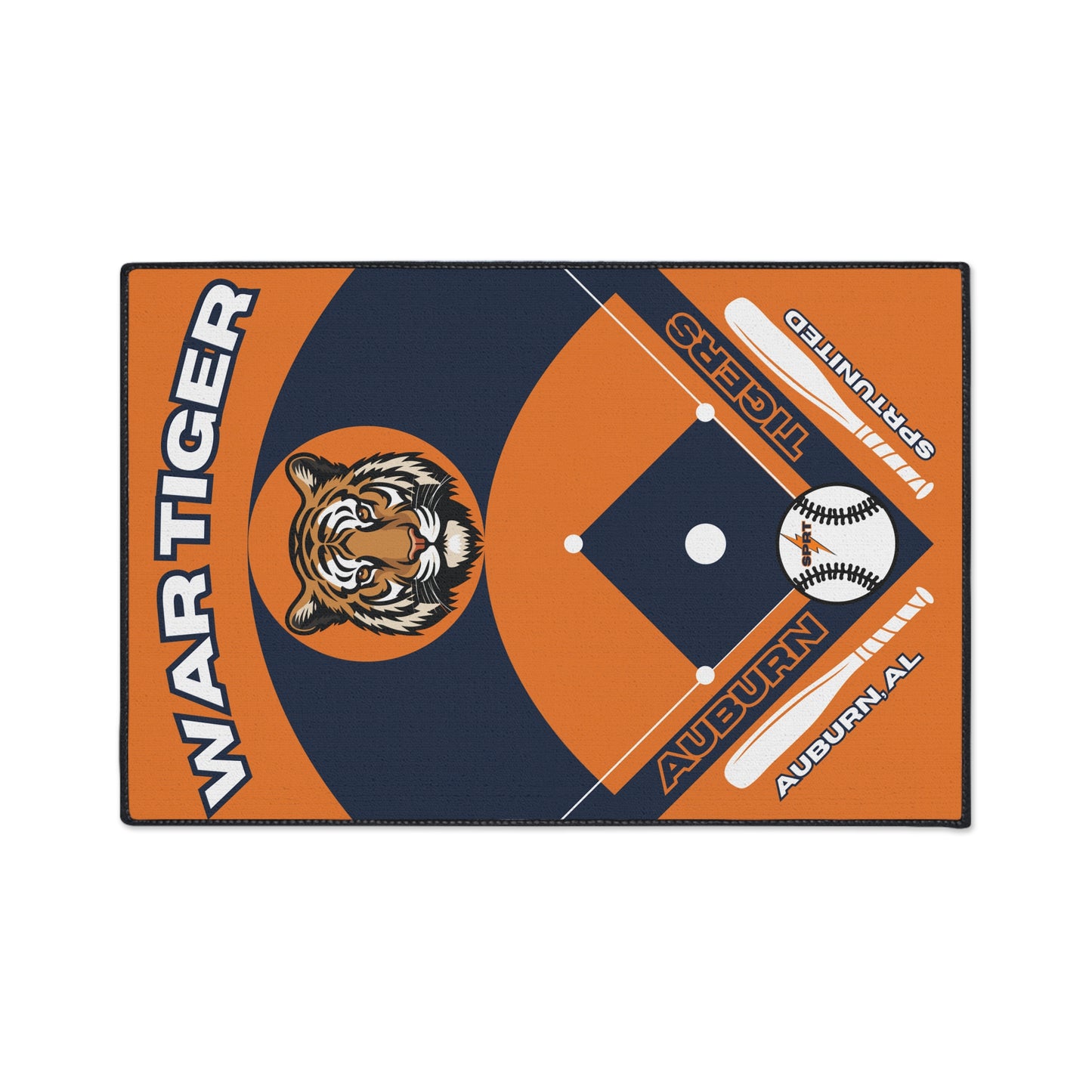 Auburn- Baseball Rug