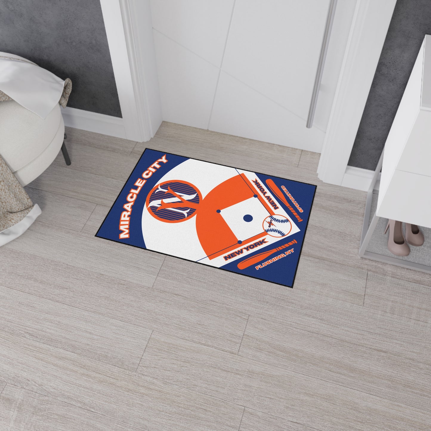NY Mets Baseball Rug[2ft x 3ft]