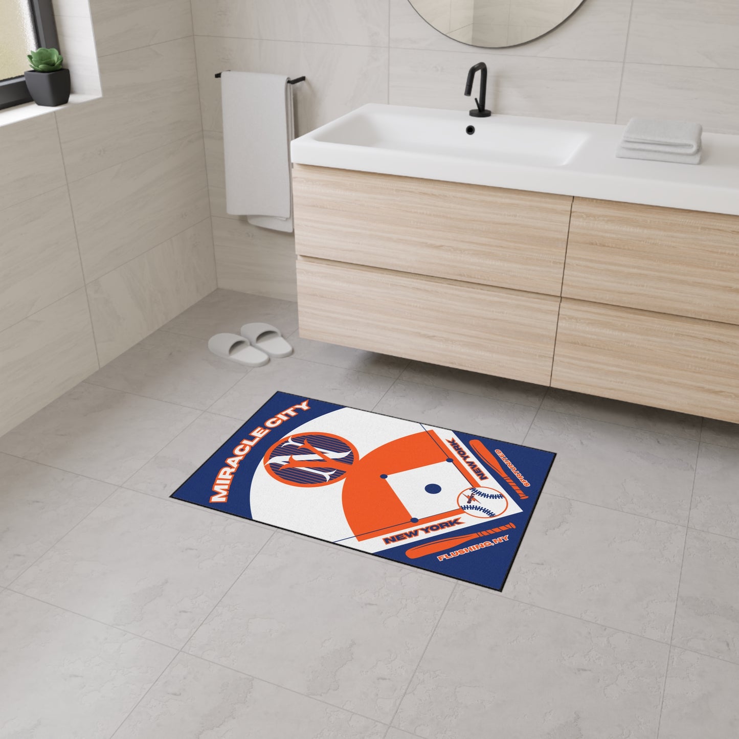 NY Mets Baseball Rug[2ft x 3ft]