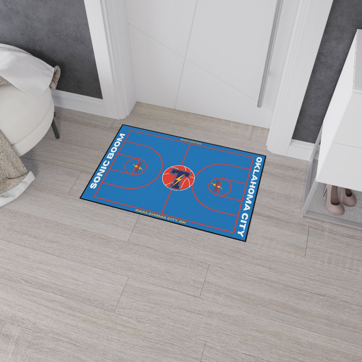 Thunder Basketball Rug [2ft x 3ft]